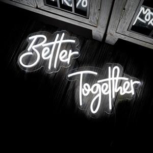 better together neon sign | neon wedding sign | hdjsign.com