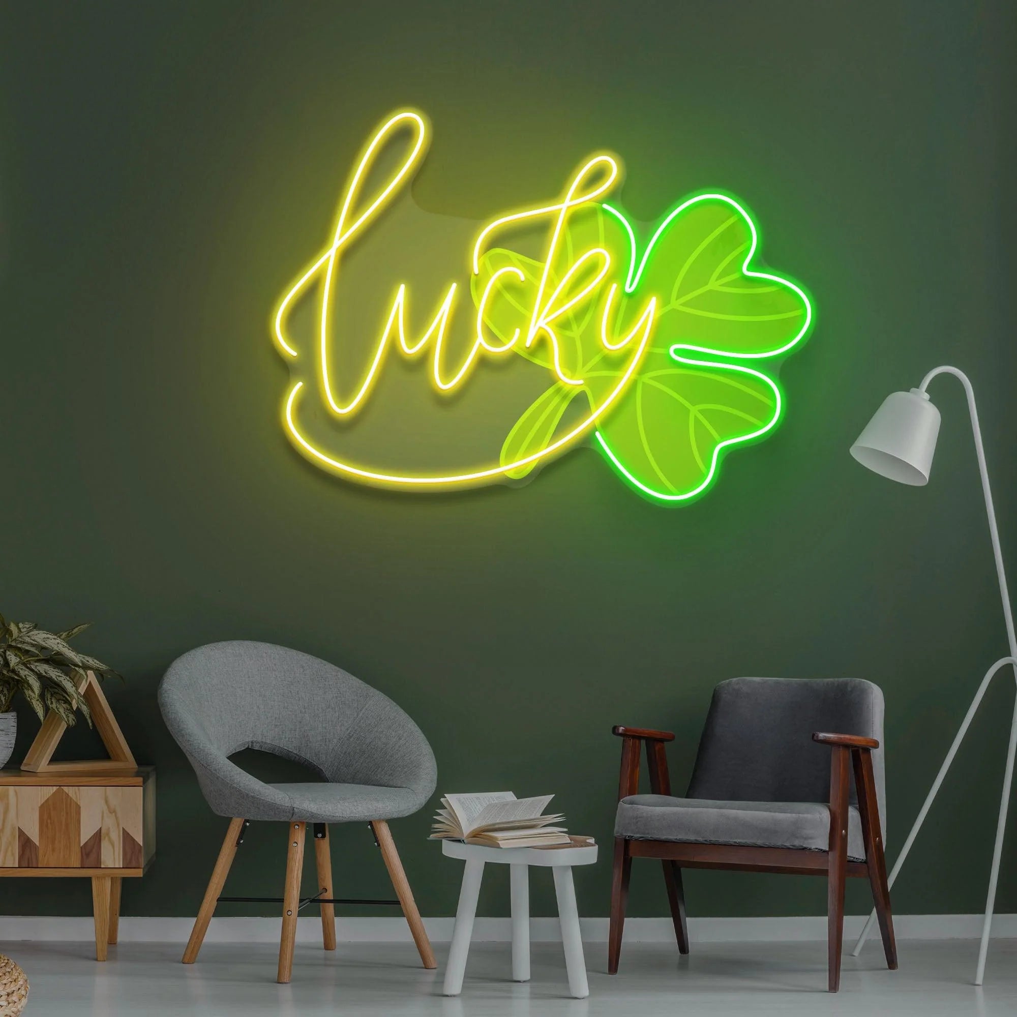 Lucky Four-Leaf Clover|Saint Patrick Day LED Neon Sign| HDJSign