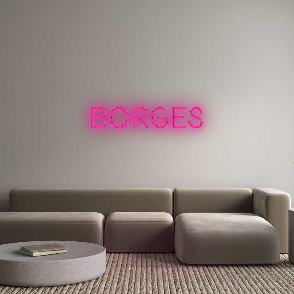 Custom Neon: Borges HDJ Sign