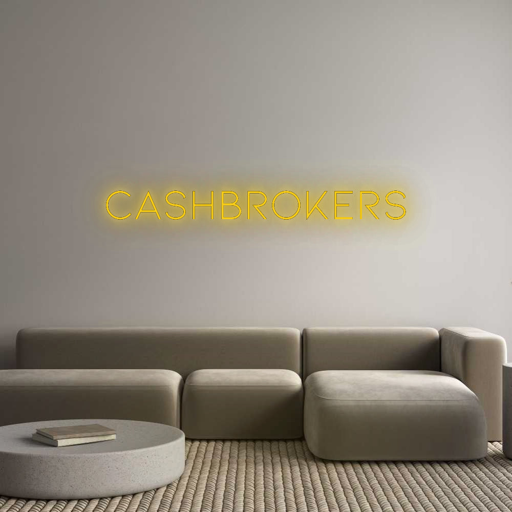 Custom Neon: Cashbrokers HDJ Sign