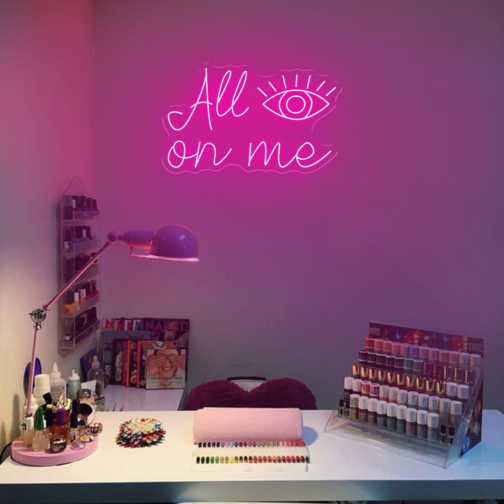 HDJSign - All Eyes on Me Salon Neon Sign HDJ Sign