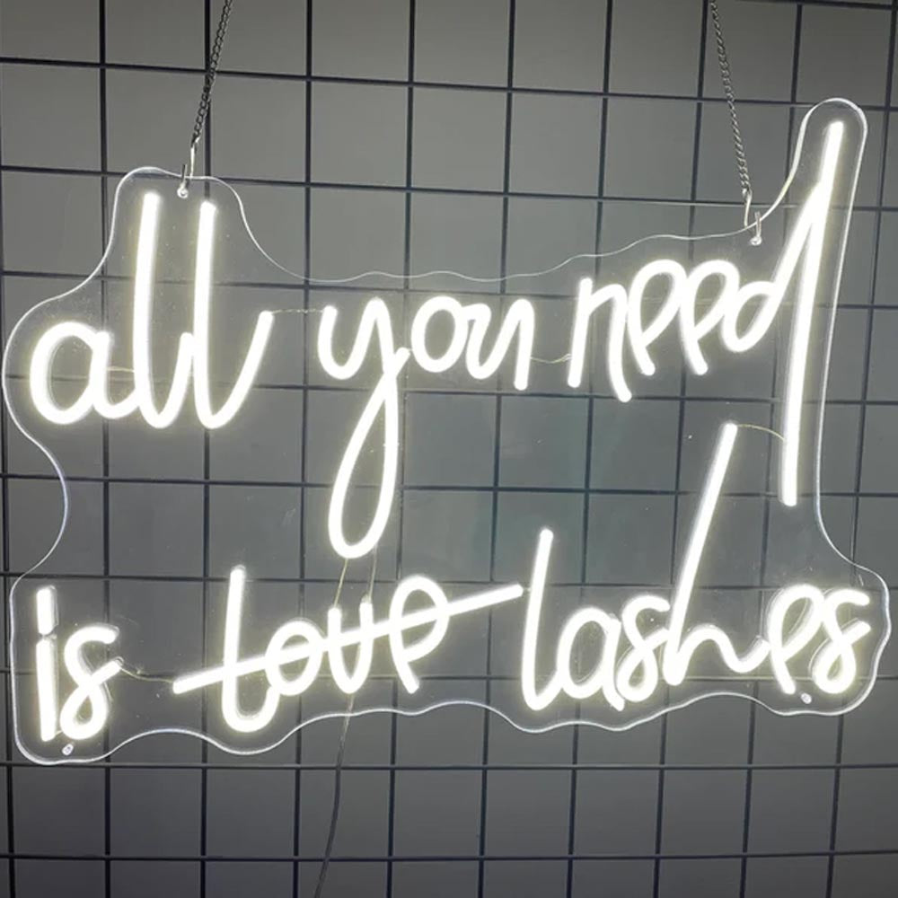 HDJSign - All You Need Is Lashes Salon Neon Sign HDJ Sign