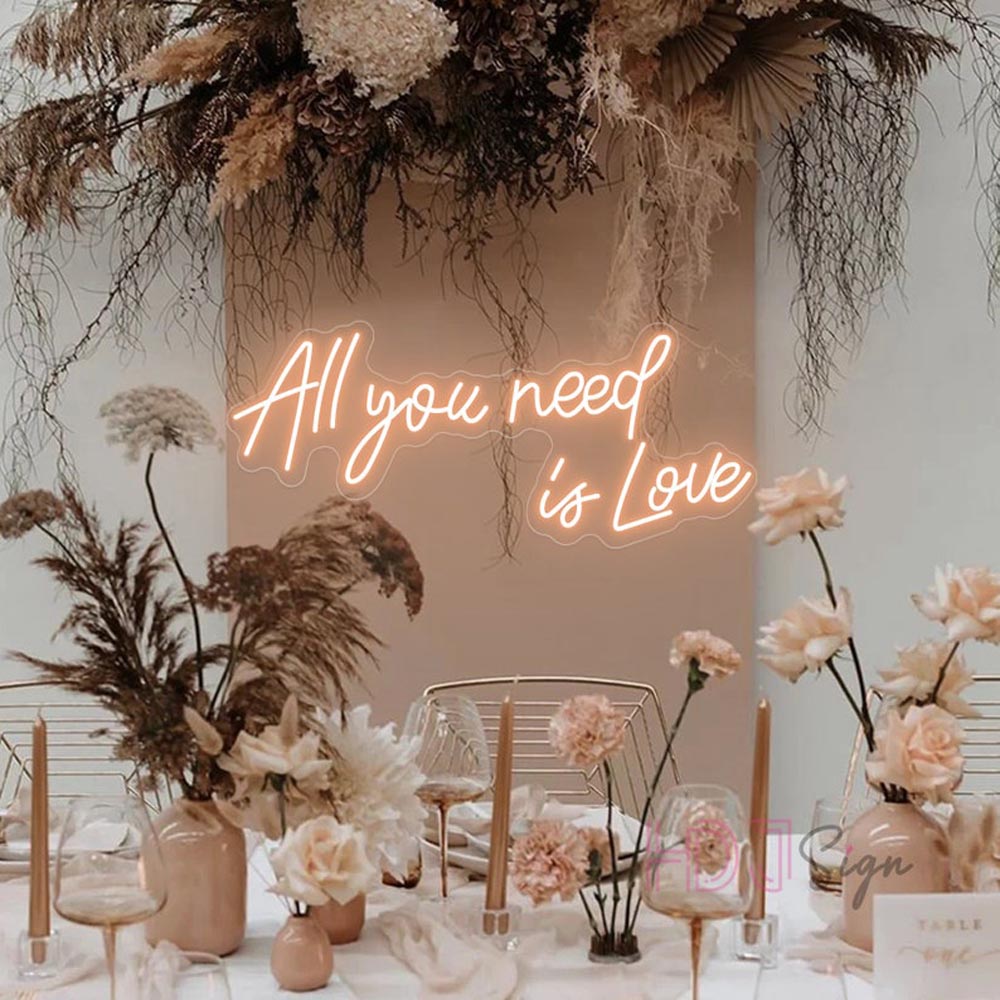 HDJSign - All You Need Is Love Wedding Neon Sign HDJ Sign