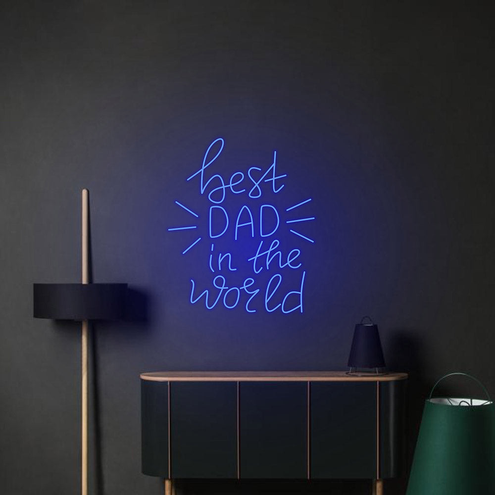 HDJSign - Best Dad in the World Home Neon Sign HDJ Sign