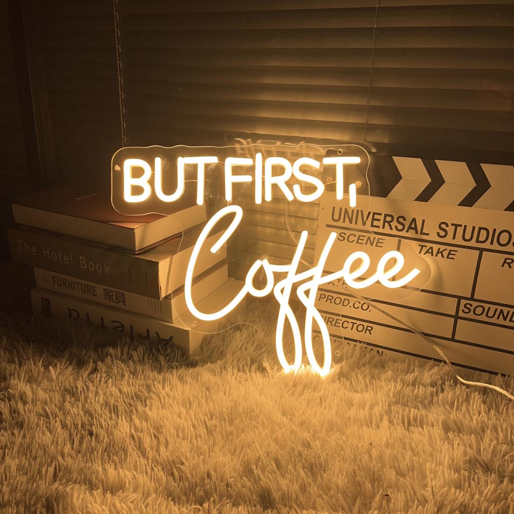 HDJSign - But First, Coffee Business Neon Sign HDJ Sign