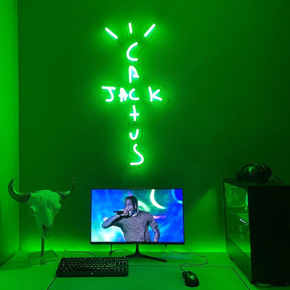 HDJSign - Cactus Jack Logo Neon Sign HDJ Sign