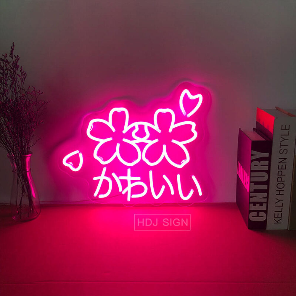 HDJSign - Cute Japanese Sakura かわい い Neon Sign HDJ Sign