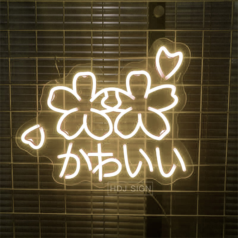 HDJSign - Cute Japanese Sakura かわい い Neon Sign HDJ Sign