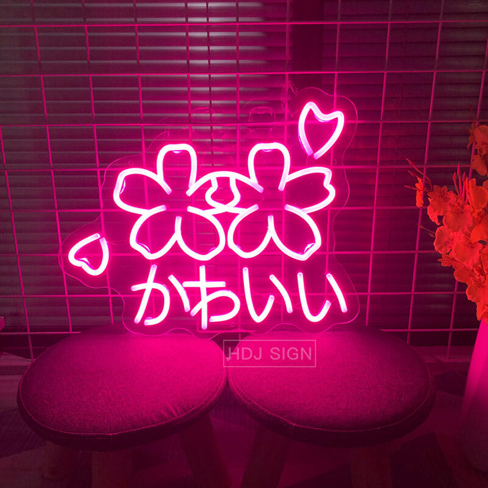 HDJSign - Cute Japanese Sakura かわい い Neon Sign HDJ Sign