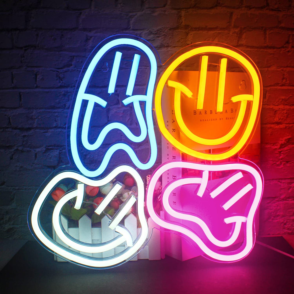 HDJSign - Distorted Smiley Neon Sign HDJ Sign