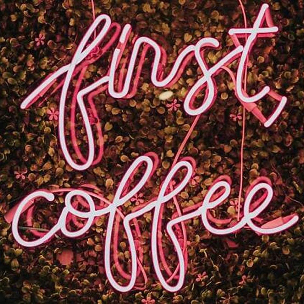 Left Right Neon Sign HDJSign - First Coffee Business Neon Sign HDJ Sign