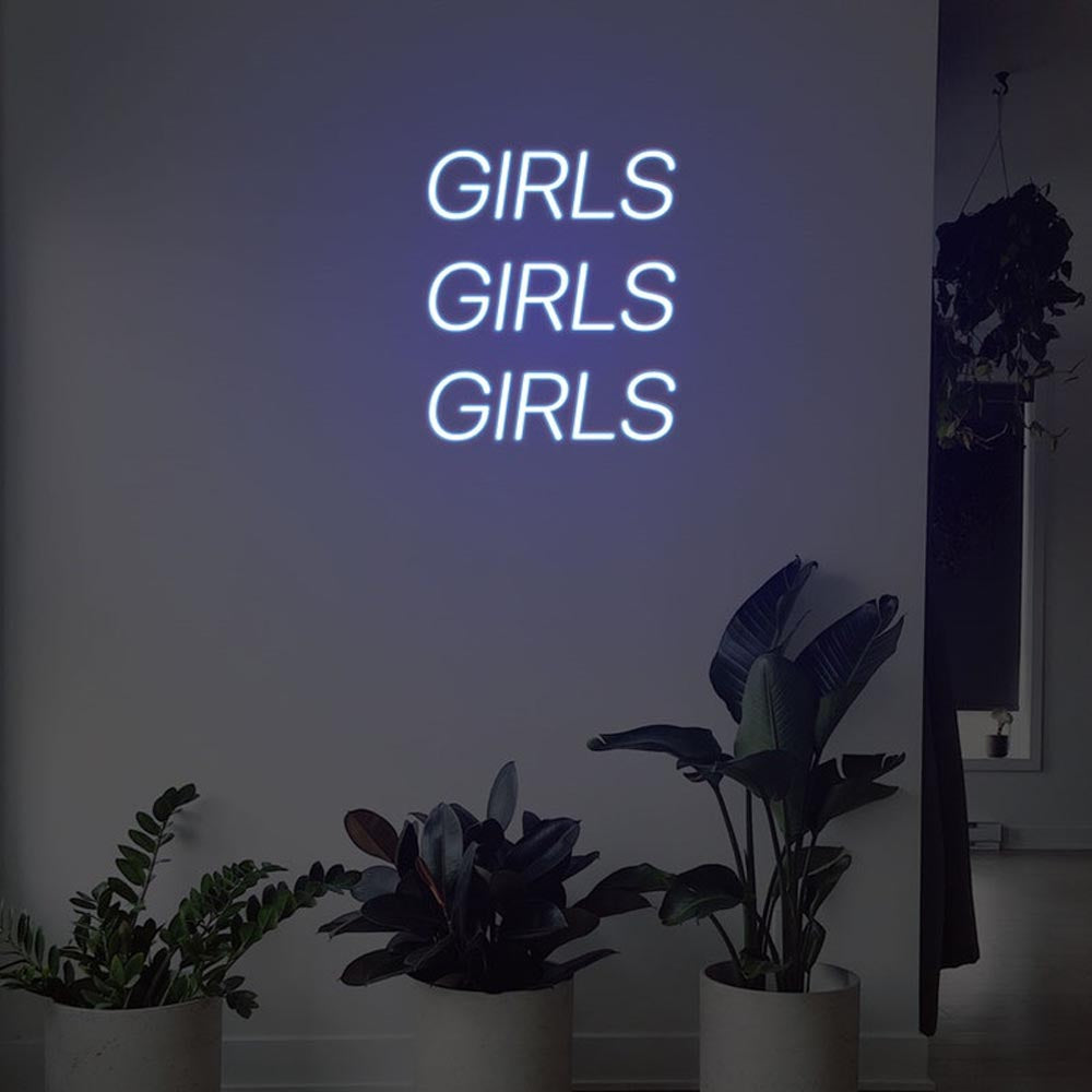 HDJSign - Girls Girls Girls Quote Neon Sign HDJ Sign