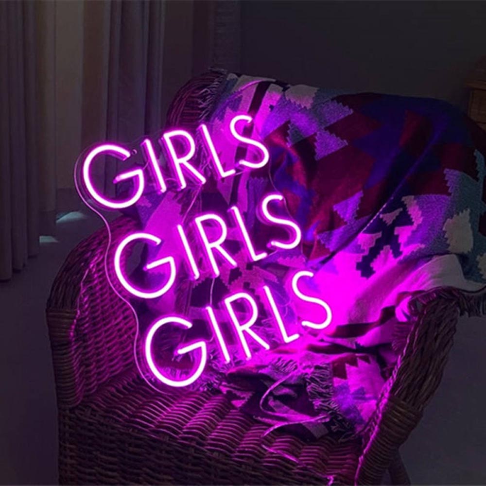 HDJSign - Girls Girls Girls Quote Neon Sign HDJ Sign