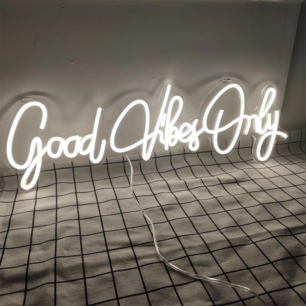 HDJSign - Good Vibes Only Quote Neon Sign HDJ Sign