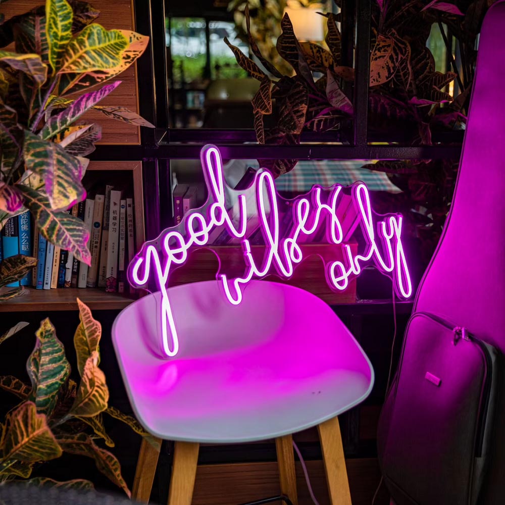 HDJSign - Good Vibes Only Quote Neon Sign HDJ Sign