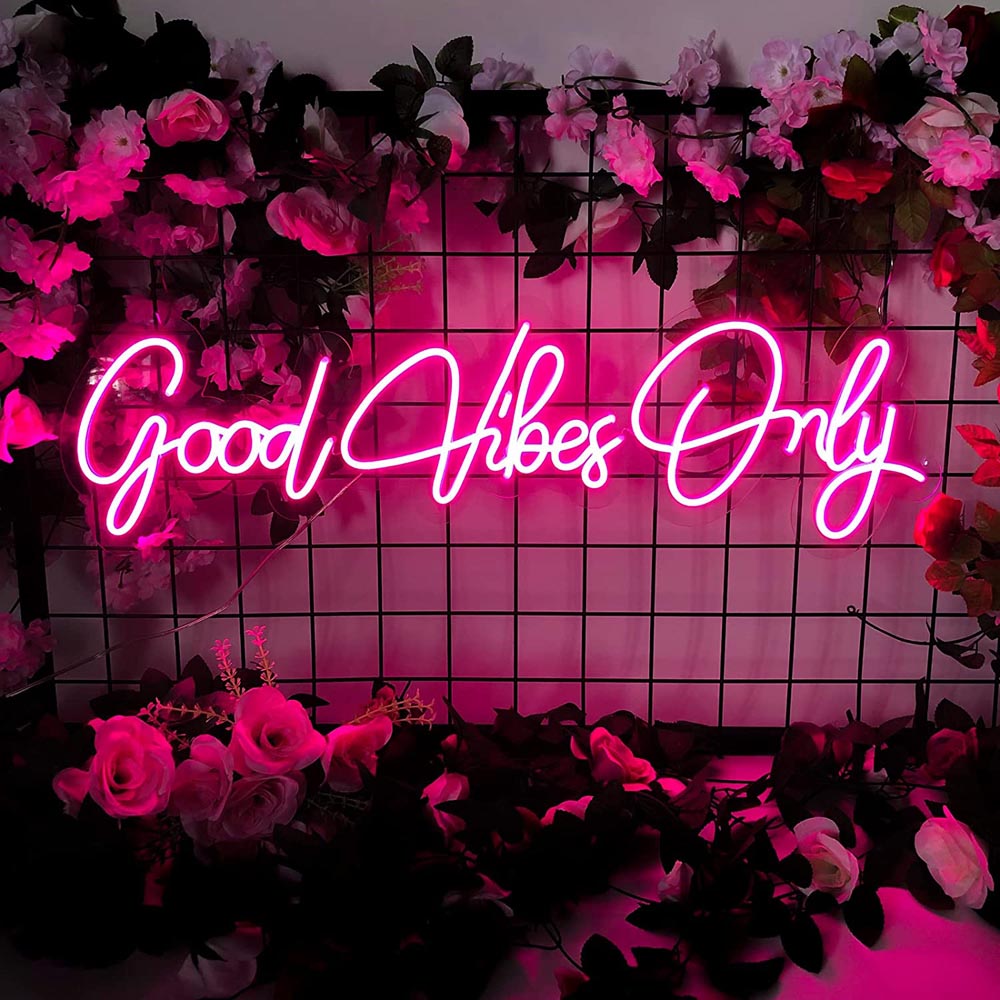 HDJSign - Good Vibes Only Quote Neon Sign HDJ Sign