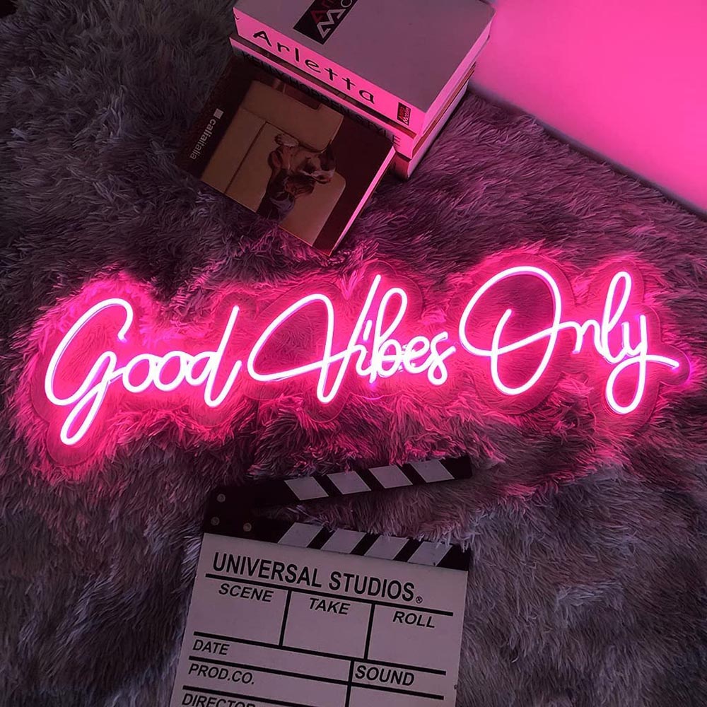 Left Right Neon Sign HDJSign - Good Vibes Only Quote Neon Sign Love Love