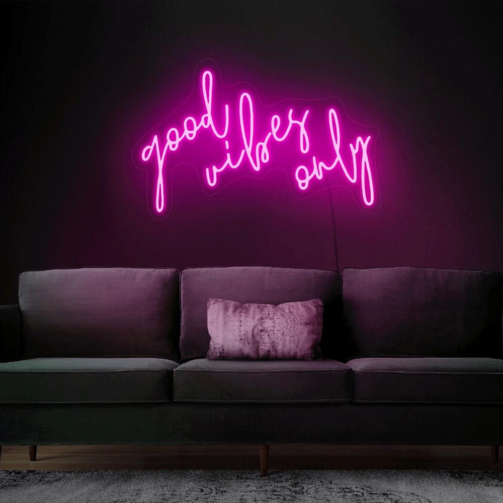 HDJSign - Good Vibes Only Quote Neon Sign HDJ Sign