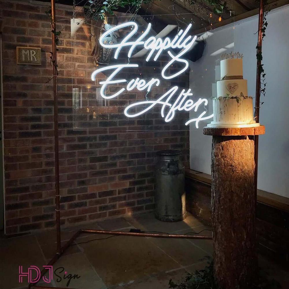 HDJSign - Happily Ever After Wedding Neon Sign HDJ Sign