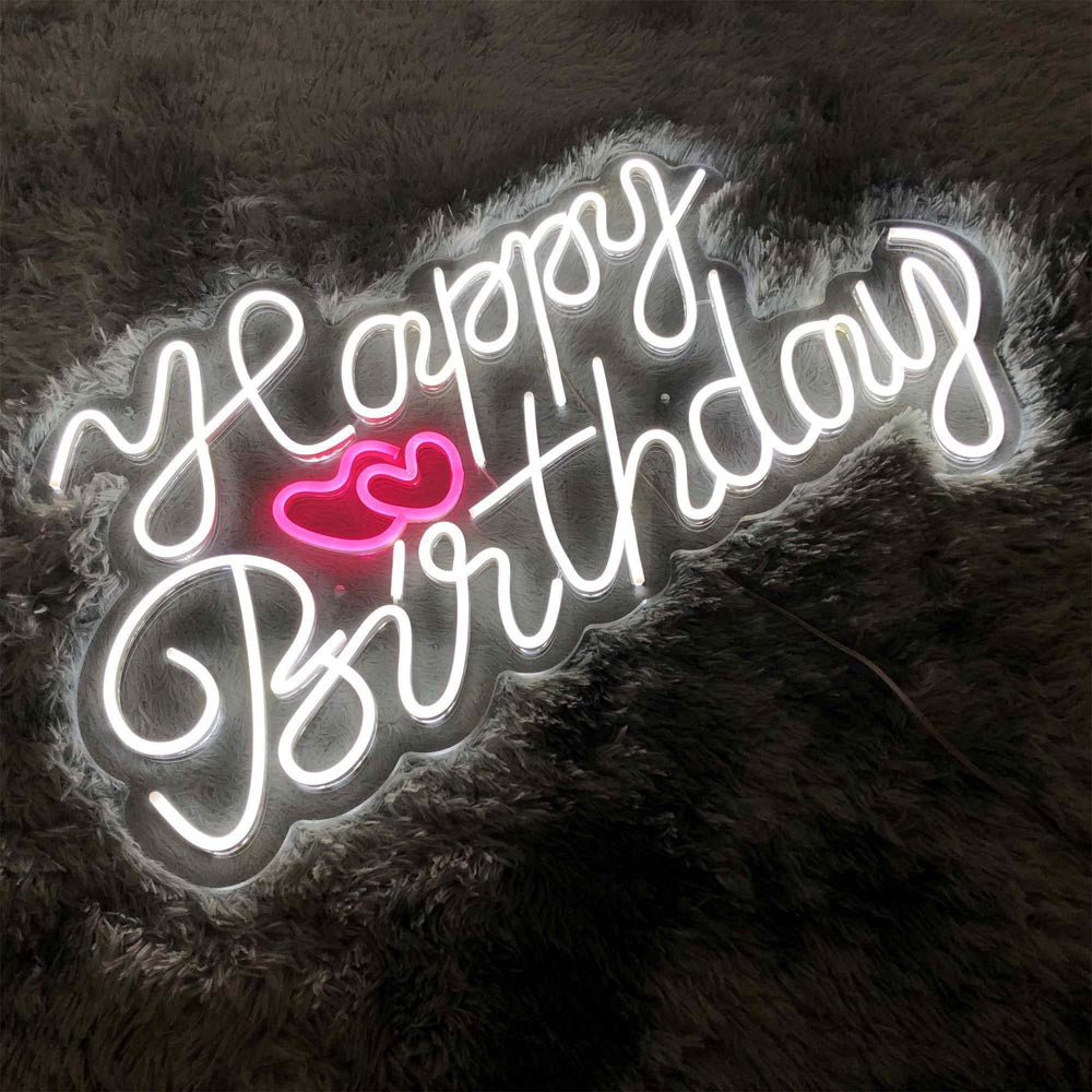 HDJSign - Happy Birthday Neon Sign HDJ Sign