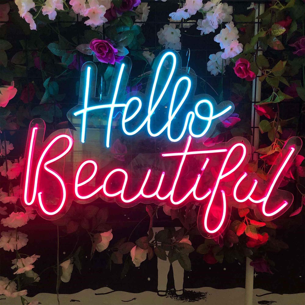 HDJSign - Hello Beautiful Salon Neon Sign