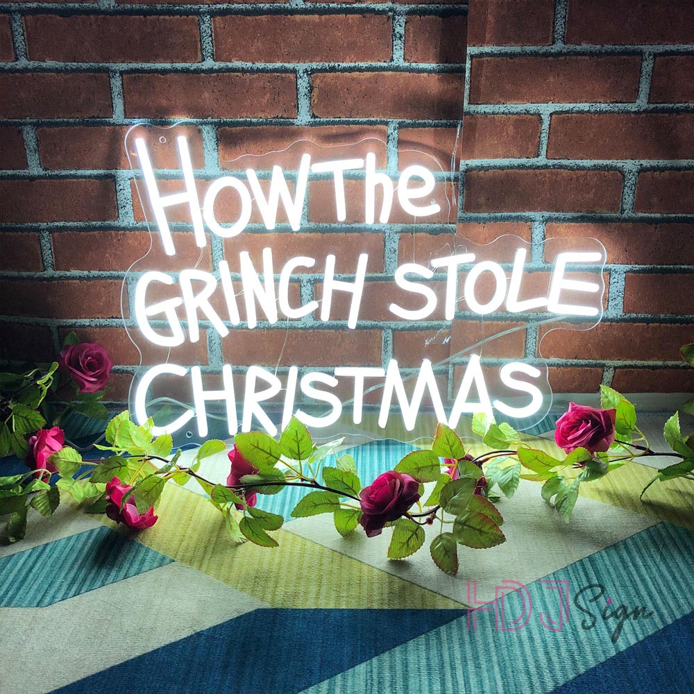 HDJSign - How The Grinch Stole Christmas Holiday Neon Sign HDJ Sign