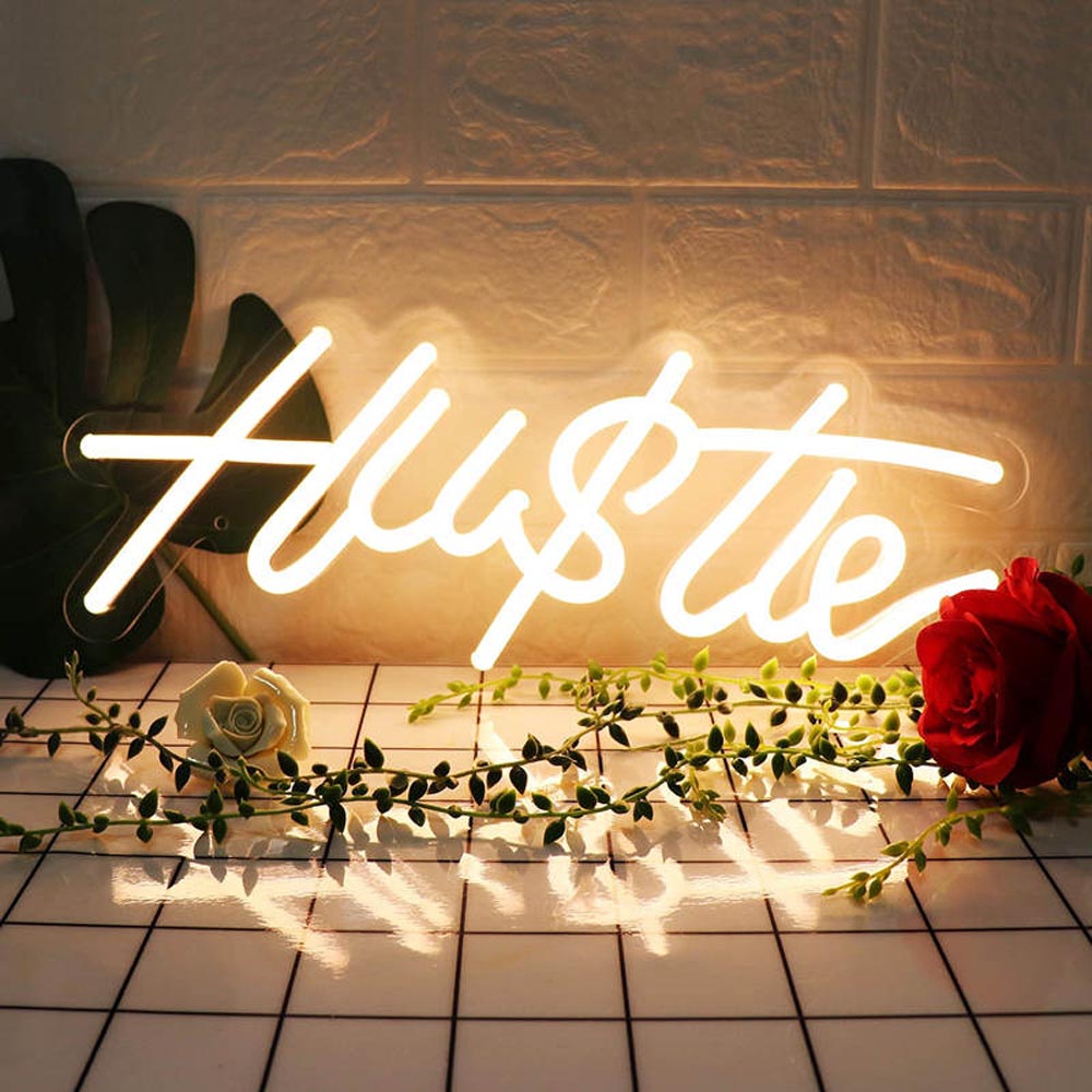 HDJSign - Hustle Word Neon Sign HDJ Sign