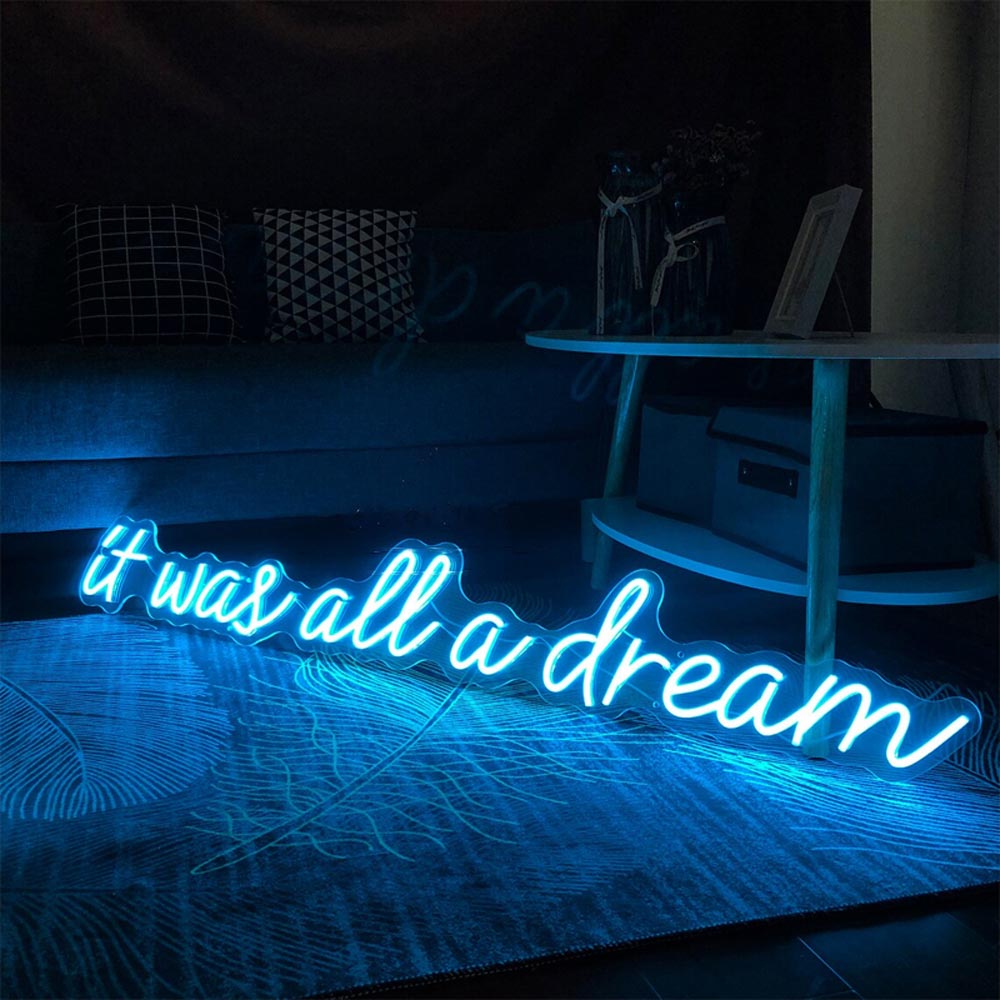 HDJSign - It Was All A Dream Quote Neon Sign HDJ Sign