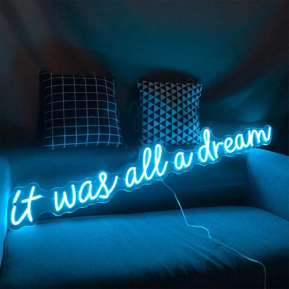 HDJSign - It Was All A Dream Quote Neon Sign HDJ Sign