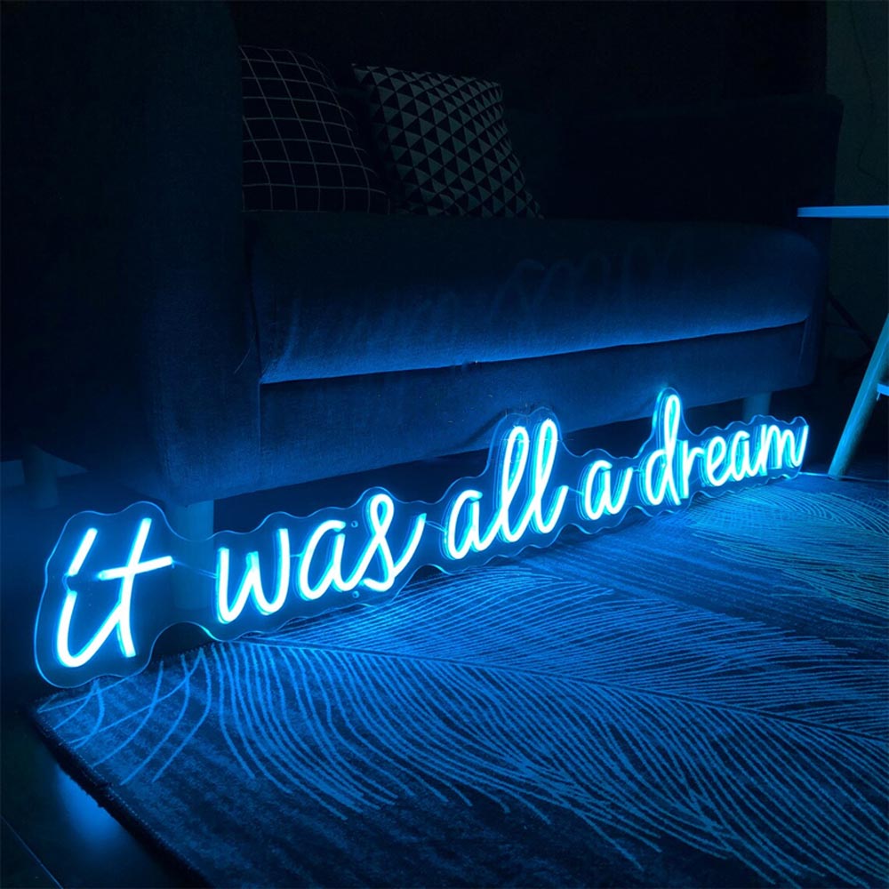 Left Right Neon Sign HDJSign - It Was All A Dream Quote Neon Sign