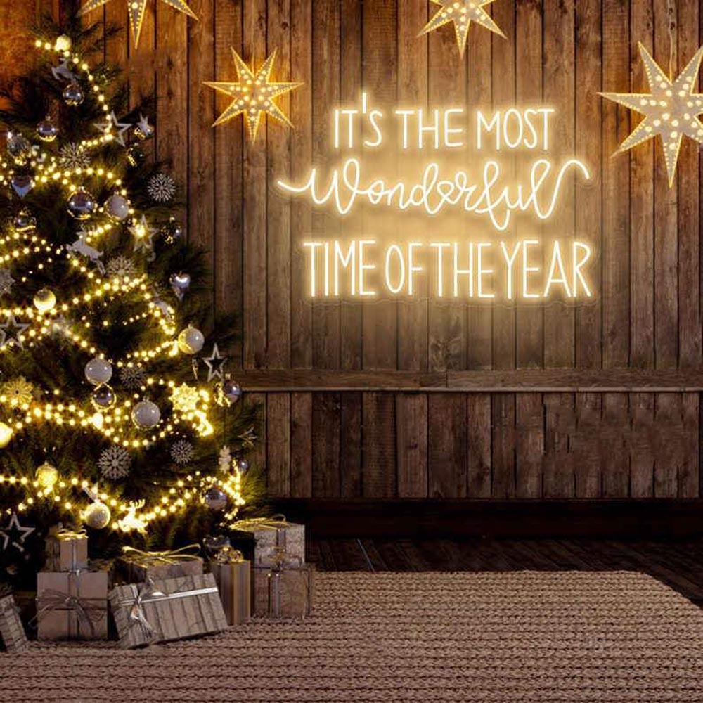 HDJSign - It's the Most Wonderful Time of the Year Quote Neon Sign HDJ Sign