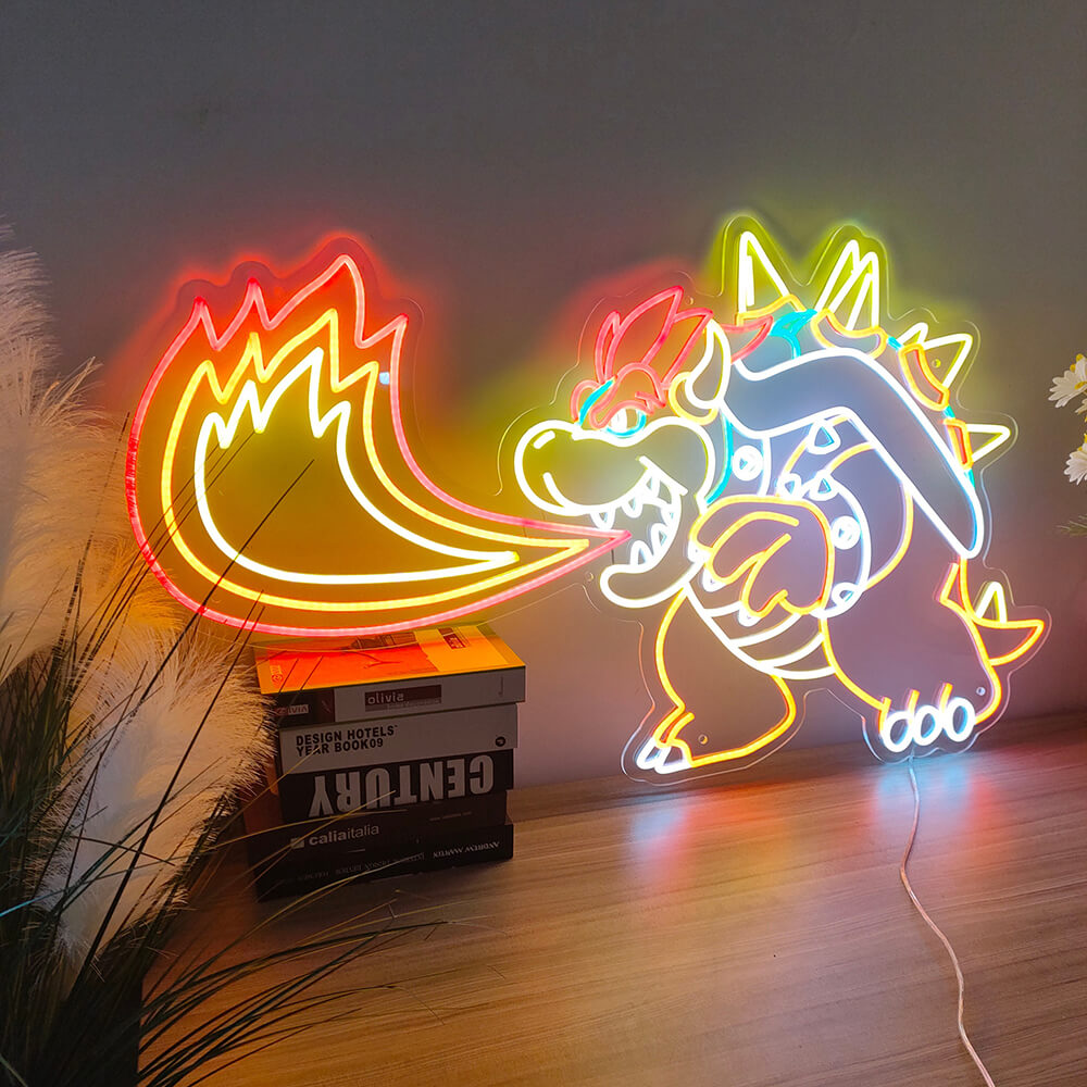 HDJSign - King Koopa Game Neon Sign HDJ Sign