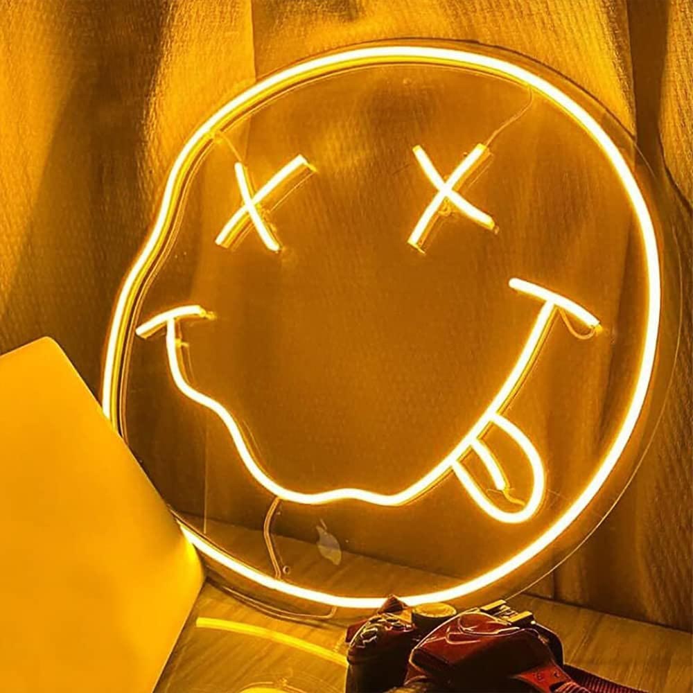 HDJSign - Melting Smiley Face Emoji Neon Sign HDJ Sign