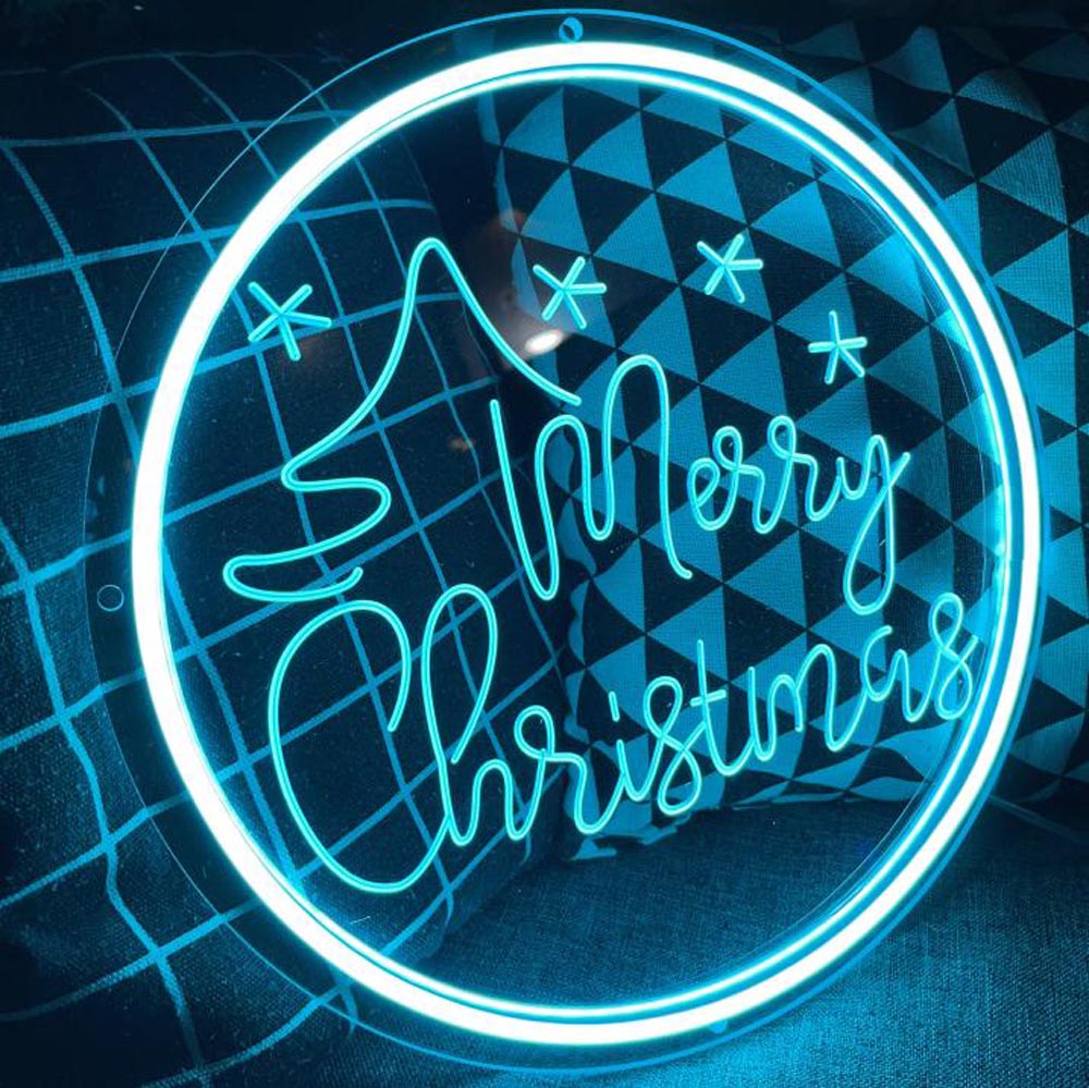 HDJSign - Merry Christmas Engraved Neon Sign HDJ Sign