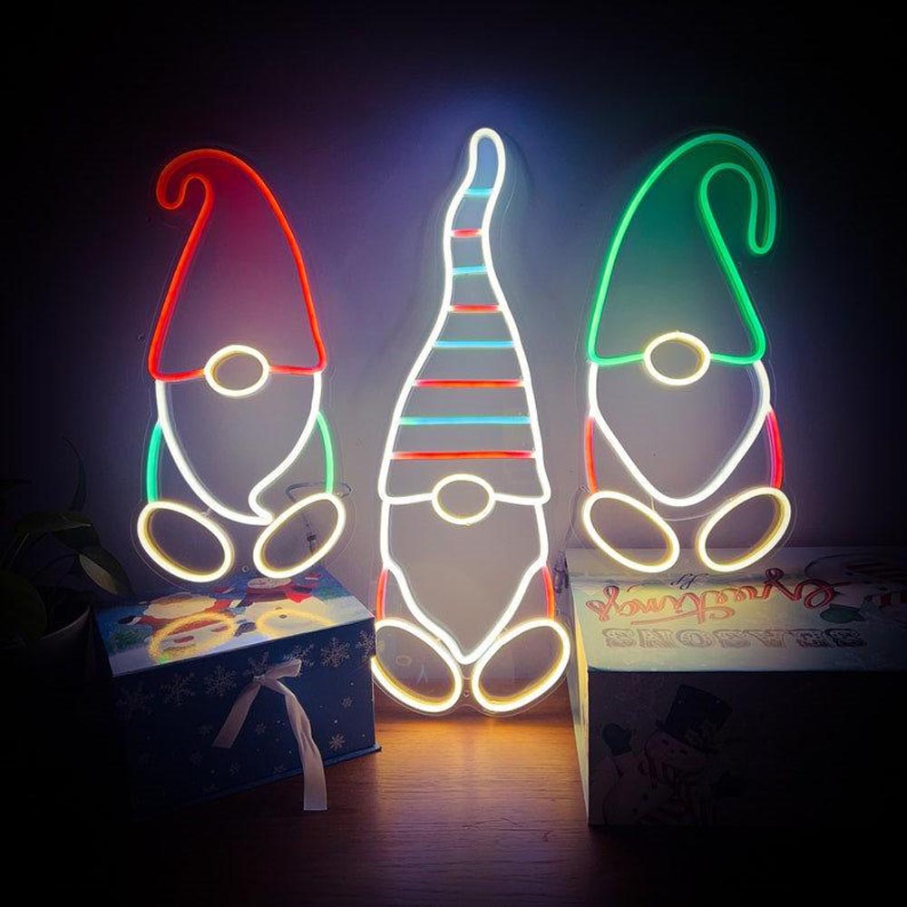 HDJSign - Merry Christmas Gnomes Holiday Neon Sign HDJ Sign