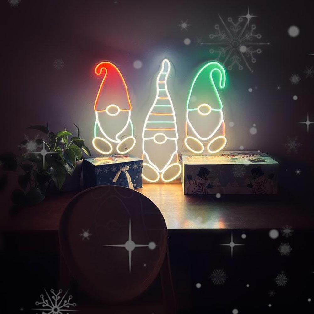 HDJSign - Merry Christmas Gnomes Holiday Neon Sign HDJ Sign