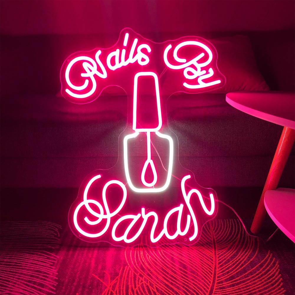 HDJSign - Nails By Sarah Salon Neon Sign HDJ Sign