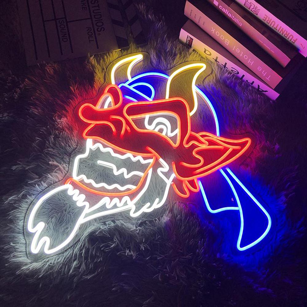 HDJSign - Oni Mask Anime Neon Sign HDJ Sign