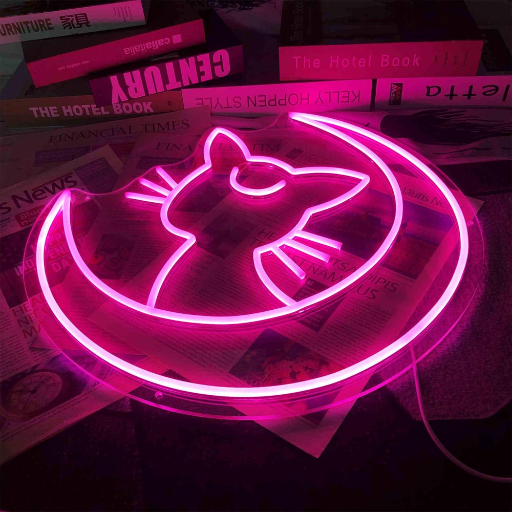 HDJSign - Sailor Moon Kitty Anime Neon Sign HDJ Sign