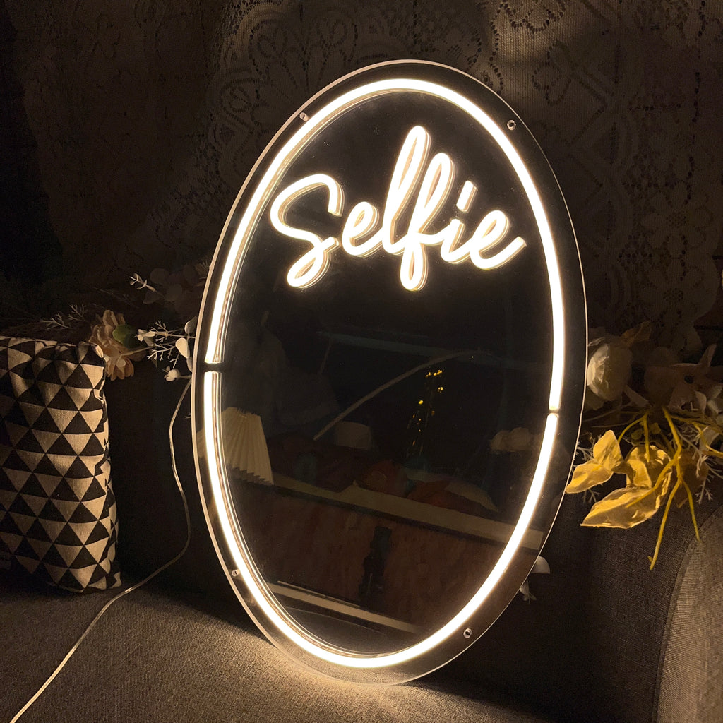 HDJSign-Selfie Mirror Girl's Room Decor Neon Sign HDJ Sign