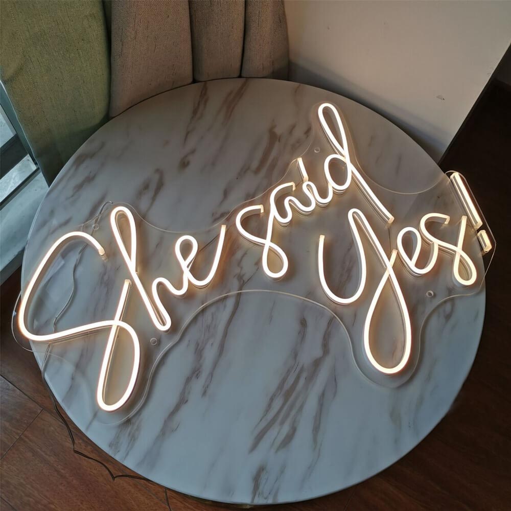 HDJSign - She Said Yes Wedding Neon Sign HDJ Sign