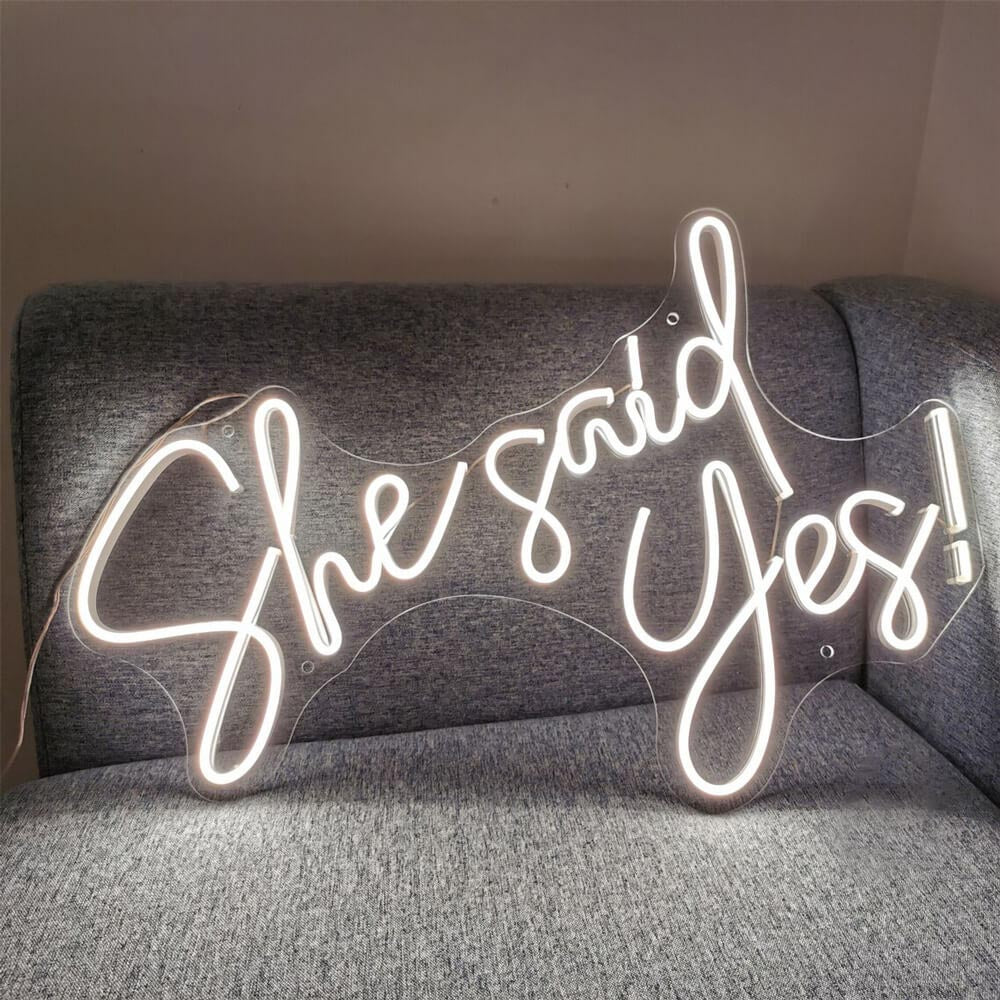 HDJSign - She Said Yes Wedding Neon Sign HDJ Sign