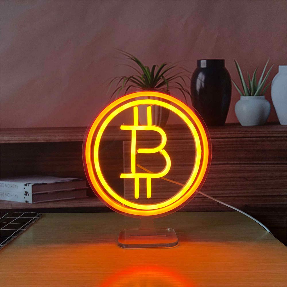 HDJSign - Small Bitcoin USB Neon Sign HDJ Sign