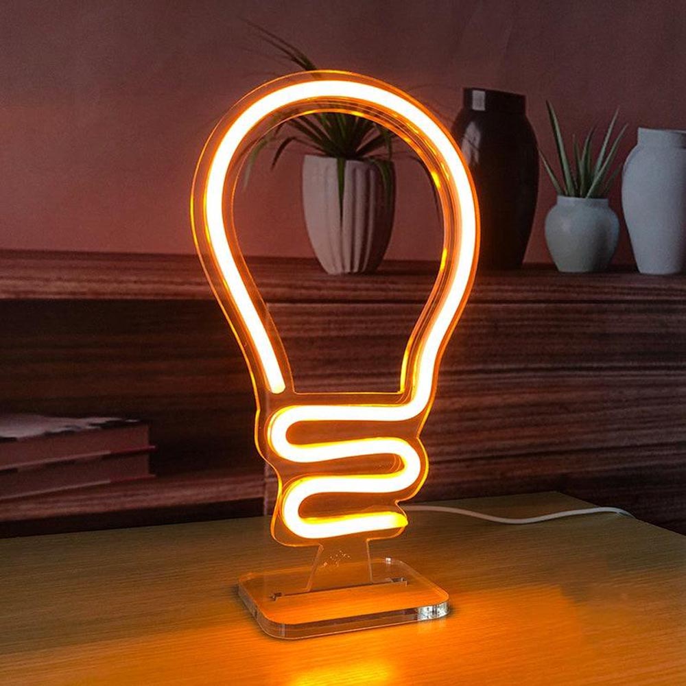 HDJSign - Small Bulb USB Neon Sign HDJ Sign