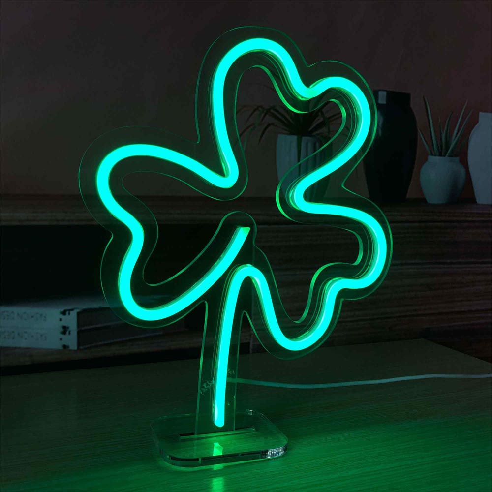 HDJSign - Small Clover USB Neon Sign HDJ Sign