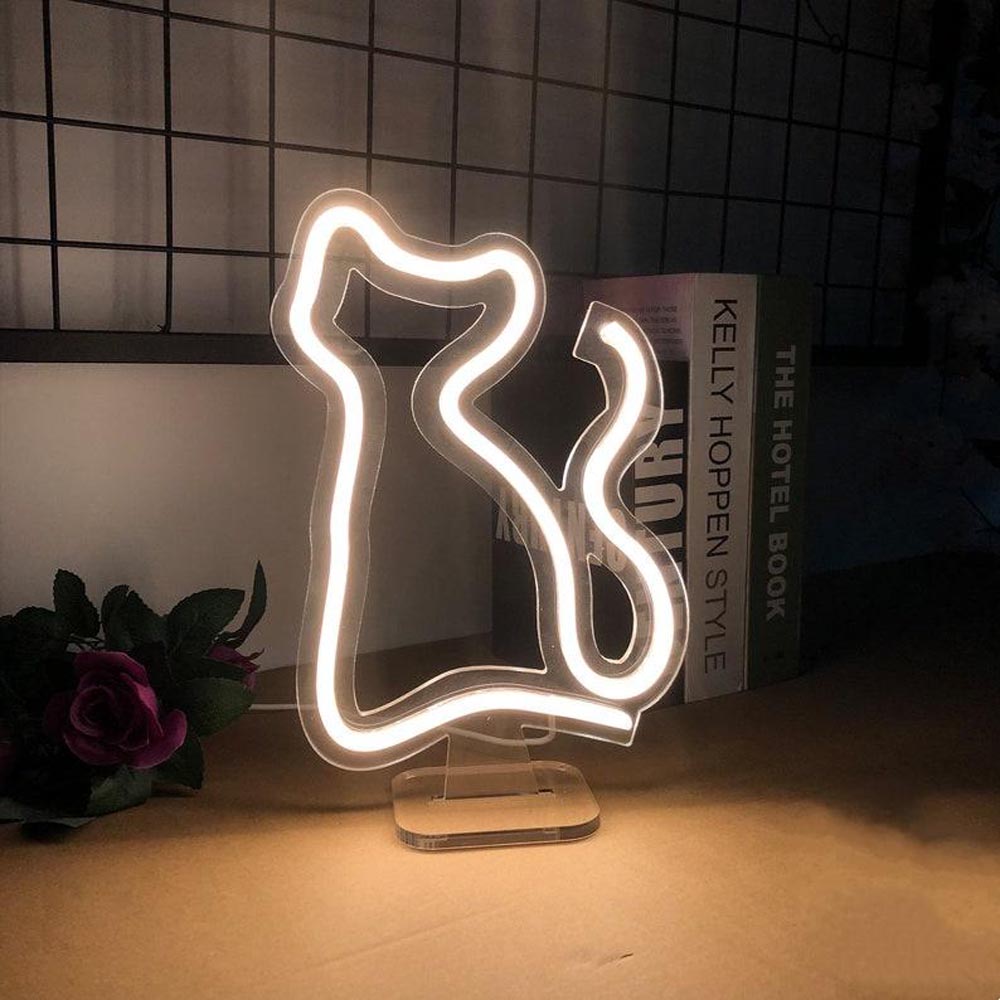 Reference Cute Sign Small Cute Cat | USB Neon Sign | HDJSign