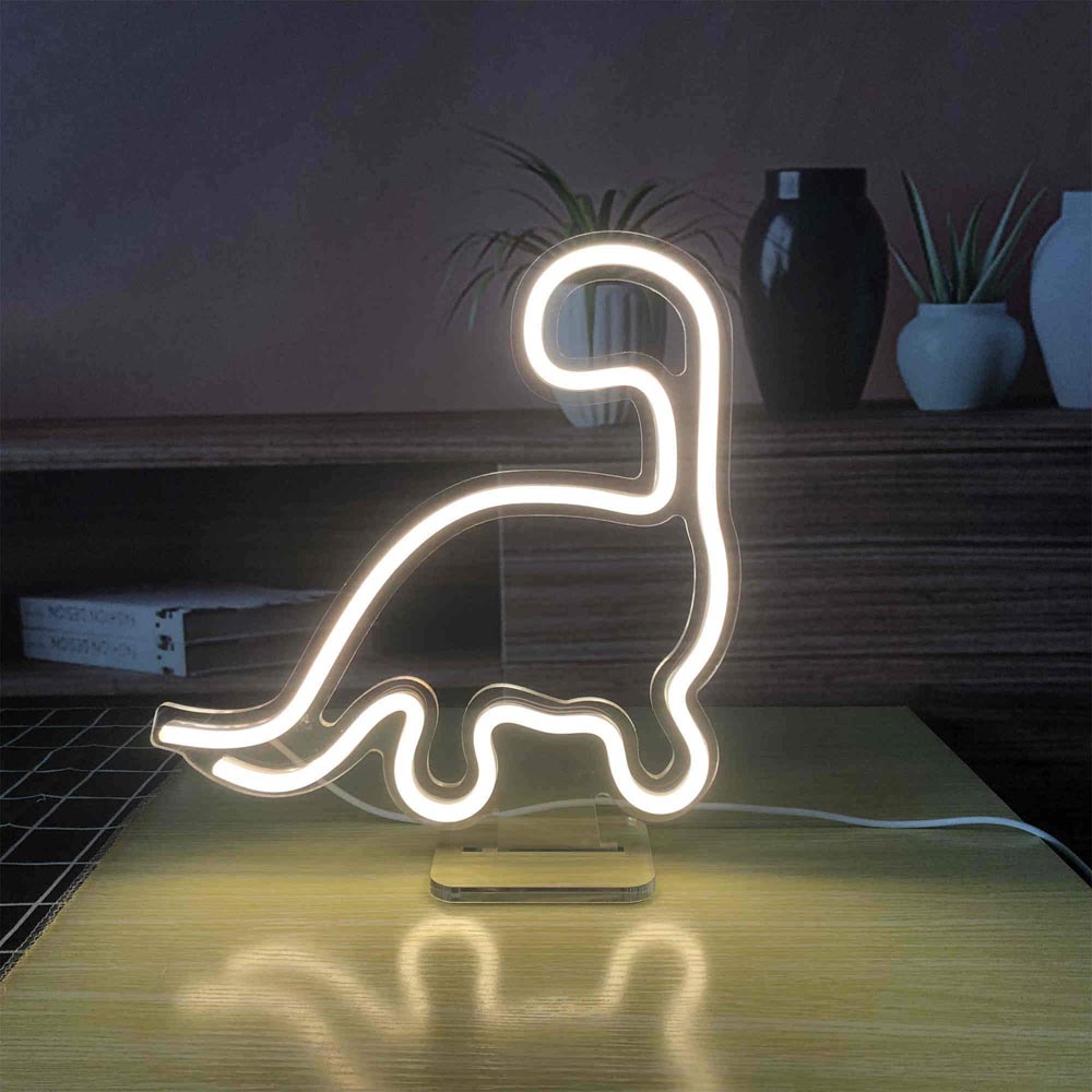 HDJSign - Small Dinosaur USB Neon Sign HDJ Sign