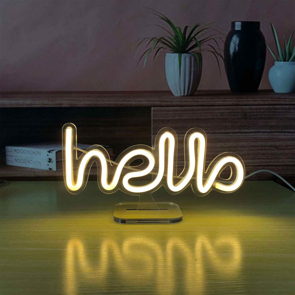 Small Led Hello. Sign Small Hello | USB Neon Sign | HDJSign