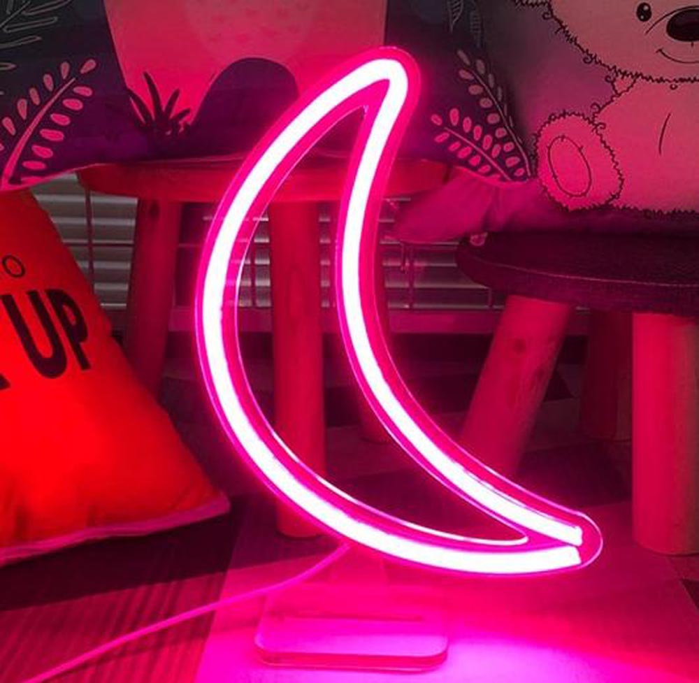 HDJSign - Small Moon USB Neon Sign HDJ Sign