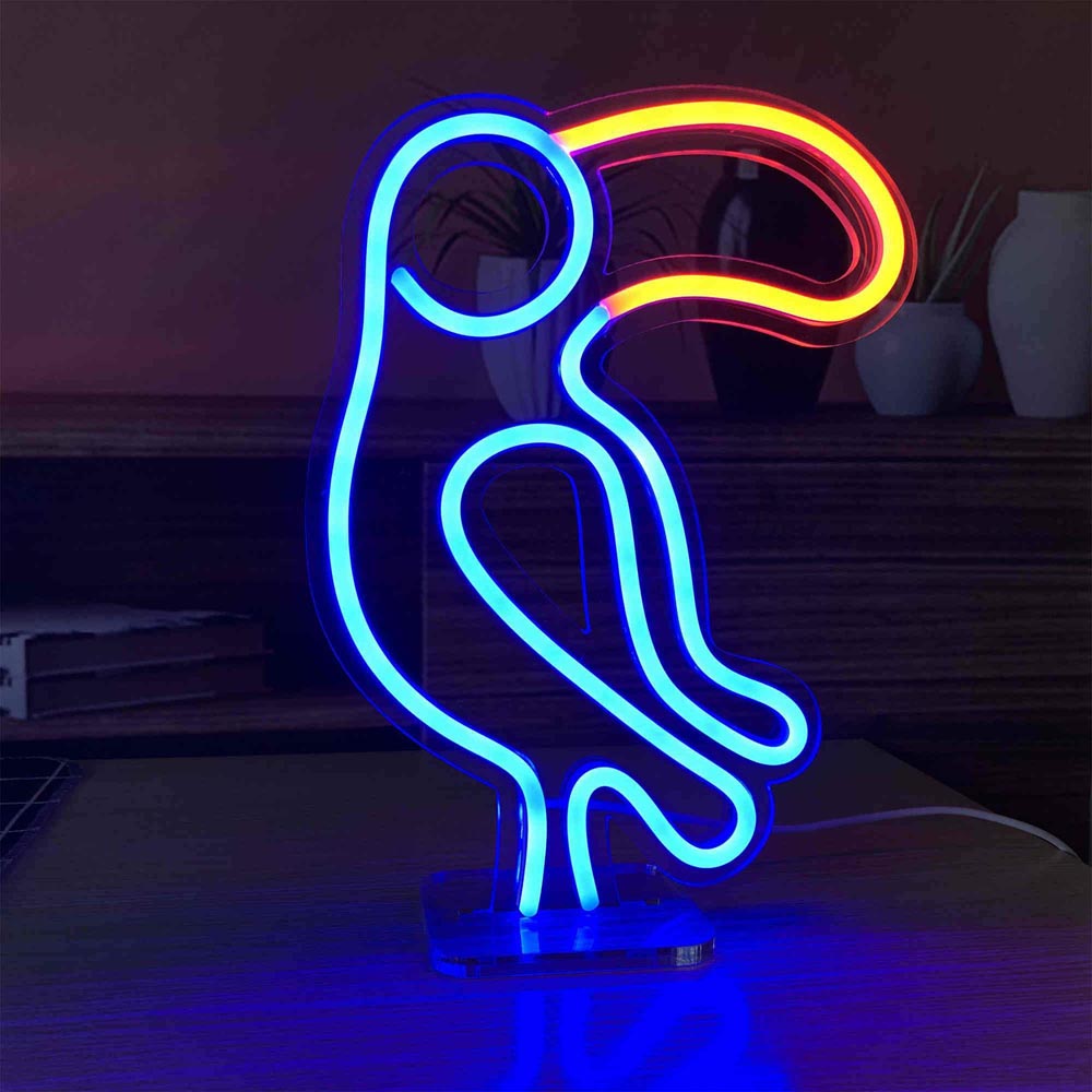 HDJSign - Small Parrot USB Neon Sign HDJ Sign